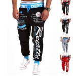 Pantalon de jogging - marque luxe - imprimé et baggy - homme - bleu - taille élastique Pantalon de jogging - marque luxe - imprimé et baggy - homme - bleu - taille élastique