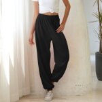 Pantalon de jogging de sport pour femmes - noir - fitness - taille élastique Pantalon de jogging de sport pour femmes - noir - fitness - taille élastique
