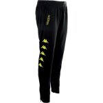 Pantalon junior - kappa - pagino - noir / jaune - 100% polyester - football - enfant