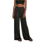 Pantalon large femme - urban classics - modal - noir - taille haute - coupe loose
