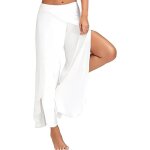 Pantalon large split jupe culottes l�che des femmes - pantalons de plage soiree boh�me d�contract� de ...