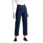 Pantalons levi�s � ribcage straight ankle - femme - bleu - ajust�e