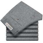 Pantalon lin homme coupe droite respirant couleur unie casual pantalon léger taille haute - gris Pantalon lin homme coupe droite respirant couleur unie casual pantalon léger taille haute - gris