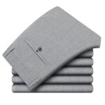 Pantalon lin homme coupe droite respirant couleur unie pantalon elegant stretch business sans repassage ...