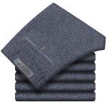 Pantalon lin homme insfity coupe droite taille haute respirant - gris fonc�