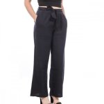 Pantalon en lin marine femme jdy say