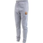 Pantalon molleton - fc barcelone - homme - gris - 65% coton - produit officiel