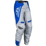 Pantalon moto cross femme fly racing f - 16 - grey / bleu - l