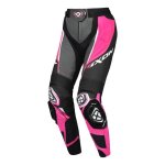 Pantalon moto femme ixon vortex 3 - noir / rose / blanc - l