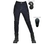 Pantalon de moto moto jeans femme loisirs jeans taille haute