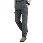 Pantalon de randonne pour homme - marque - modle - impermable et respirant - noir et gris