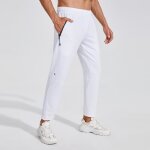 Pantalon homme sport running schage rapide lger t aration extensible fitness - blanc