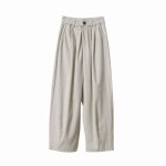 Pantalon sarouel ample pour femme automne et hiver rayures verticales confortable et chaleureux