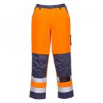 Pantalon de sécurité haute visibilité - portwest - lyon hv - polyester / coton - orange / bleu marine ... Pantalon de sécurité haute visibilité - portwest - lyon hv - polyester / coton - orange / bleu marine ...