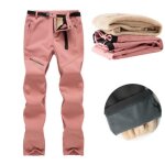 Pantalon de ski femme doublure amovible résistance à leau automne hiver chaude extérieur - rose Pantalon de ski femme doublure amovible résistance à leau automne hiver chaude extérieur - rose