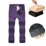 Pantalon de ski femme doublure amovible résistance à leau automne hiver chaude extérieur - violet Pantalon de ski femme doublure amovible résistance à leau automne hiver chaude extérieur - violet