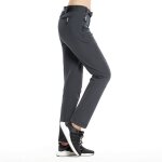 Pantalon de ski femme r�sistant � leau double polaire chaude - gris