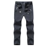 Pantalon de ski homme rsistant  leau double polaire chaude - gris
