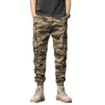 Pantalon skinny homme cargo camouflage multi - poche coton casual loose coupe droite Pantalon skinny homme cargo camouflage multi - poche coton casual loose coupe droite