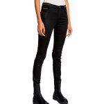 Pantalon slim femme - morgan - palona - noir - taille standard - aspect enduit