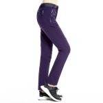 Pantalon softshell femme imperméable hiver chaud doublé polaire pour randonnée camping alpinisme Pantalon softshell femme imperméable hiver chaud doublé polaire pour randonnée camping alpinisme