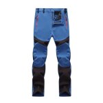 Pantalon softshell homme hiver chaud doubl polaire impermable exterieur - bleu - randonne - respirant ...