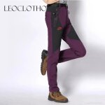 Pantalons de softshell randonn�e femme - leoclotho - polaire imperm�able respirant extensible