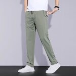 Pantalon de sport en soie glace stretch pour homme - coupe droite dcontracte - schage rapide - couleur ...