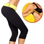Pantalon de sudation - leggings de sudation sports fitness - sculpture du ventre - couleur or - taille ...