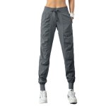 Pantalon de survêtement pour femme - gris - séchage rapide - coupe ample - hip hop - sarouel Pantalon de survêtement pour femme - gris - séchage rapide - coupe ample - hip hop - sarouel