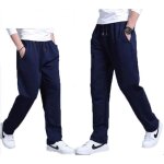 Pantalon de survêtement pour homme en grande taille droit et ample pour le sport et les loisirs - bleu ... Pantalon de survêtement pour homme en grande taille droit et ample pour le sport et les loisirs - bleu ...
