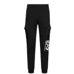 Pantalon de survêtement mixte ea7 emporio armani - noir blanc - taille élastique avec cordon Pantalon de survêtement mixte ea7 emporio armani - noir blanc - taille élastique avec cordon