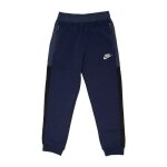 Pantalon de survtement nike b nsw hybrid flc junior - bleu - taille lastique et cordon de serrage