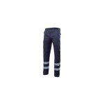 Pantalon de travail � bandes stretch multipoches - velilla - bleu navy - 103014s