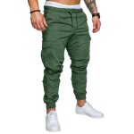 Pantalon de travail cargo pour homme ete long pantalon avec multi poche cargo pantalon cordon - vert ...