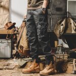 Pantalon de travail cargo homme extérieur multi - poches coupe droite casual automne - gris - insfity ... Pantalon de travail cargo homme extérieur multi - poches coupe droite casual automne - gris - insfity ...