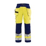 Pantalon de travail femme haute visibilit blaklader polycoton poches flottantes - orange / marine - ...