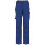 Pantalon de travail femme wk. designed to work - royalblue - coupe droite - z�ro m�tal - multipoches