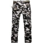 Pantalon de travail homme cargo - dockers - camouflage blanc - mulit poches