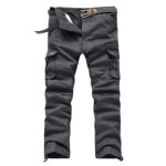 Pantalon de travail homme cargo grande taille en coton 6 poches casual pantalon de travail - gris