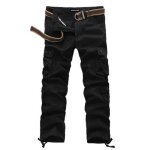 Pantalon de travail homme cargo grande taille en coton 6 poches casual pantalon de travail - noir