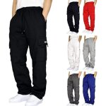 Pantalon de travail homme - grande taille - noir - ceinture élastique et cordon Pantalon de travail homme - grande taille - noir - ceinture élastique et cordon