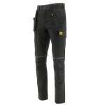 Pantalon de travail avec poches genouillres stretch impermable caterpillar trade holister - noir