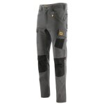 Pantalon de travail stretch impermable avec poches genouillres caterpillar trades wr - gris / noir