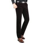 Pantalon velours ctel hiver homme double coupe droite polaire pantalon stretch elegant couleur unie ...