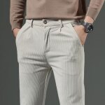 Pantalon en velours ctel pour homme automne mode casual - insfity - beige - uni - chaud