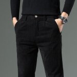 Pantalon en velours côtelé pour homme automne mode casual - insfity - droite - noir Pantalon en velours côtelé pour homme automne mode casual - insfity - droite - noir