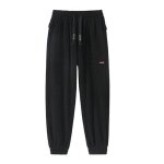Pantalon velours ctel homme insfity - coupe ample - taille elastique - cheville elastiquee - noir
