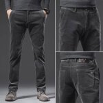 Pantalon en velours ctel insfity - homme - jambe droite - faible stretch - gris fonce