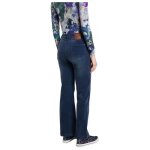 Pantalon velours coton flare - desigual - bleu - femme